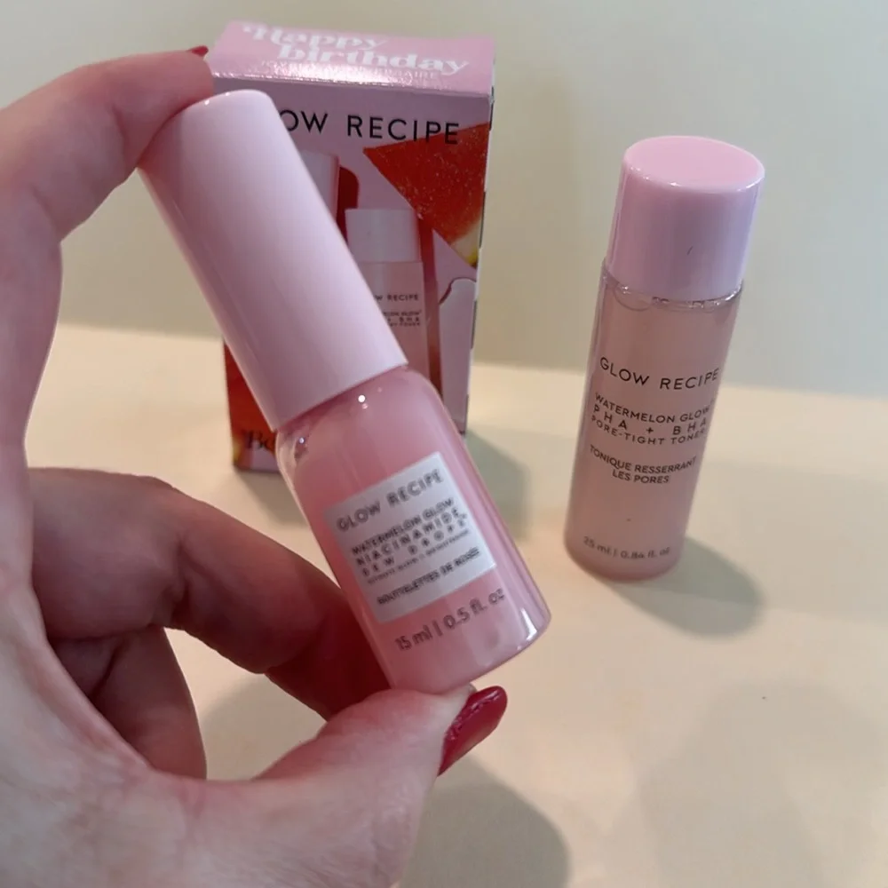 GLOW RECIPE 2p Watermelon Glow Birthday Set Mini Travel Sizes NIB $32